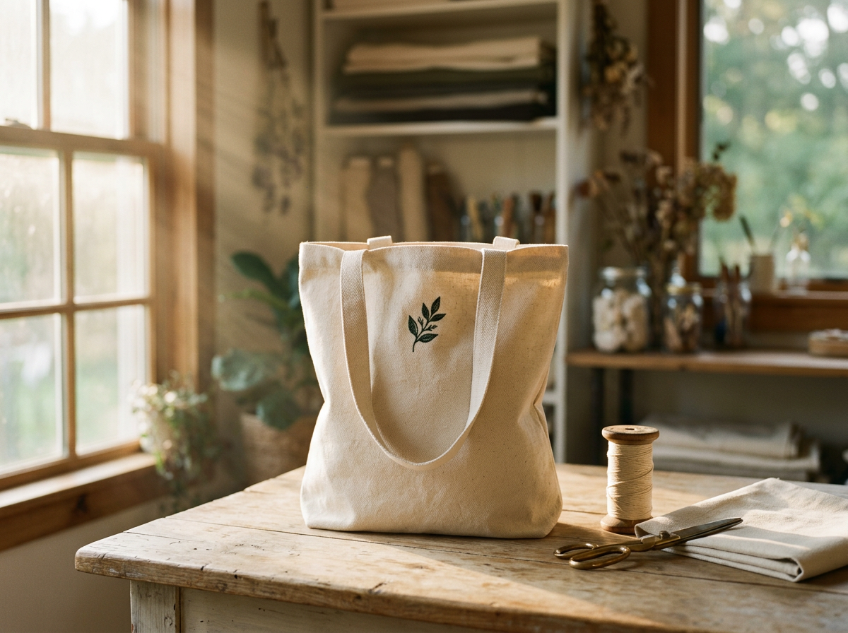 Finished EarthlyTote canvas tote