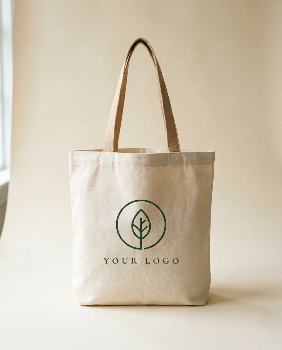 Tote with printed logo