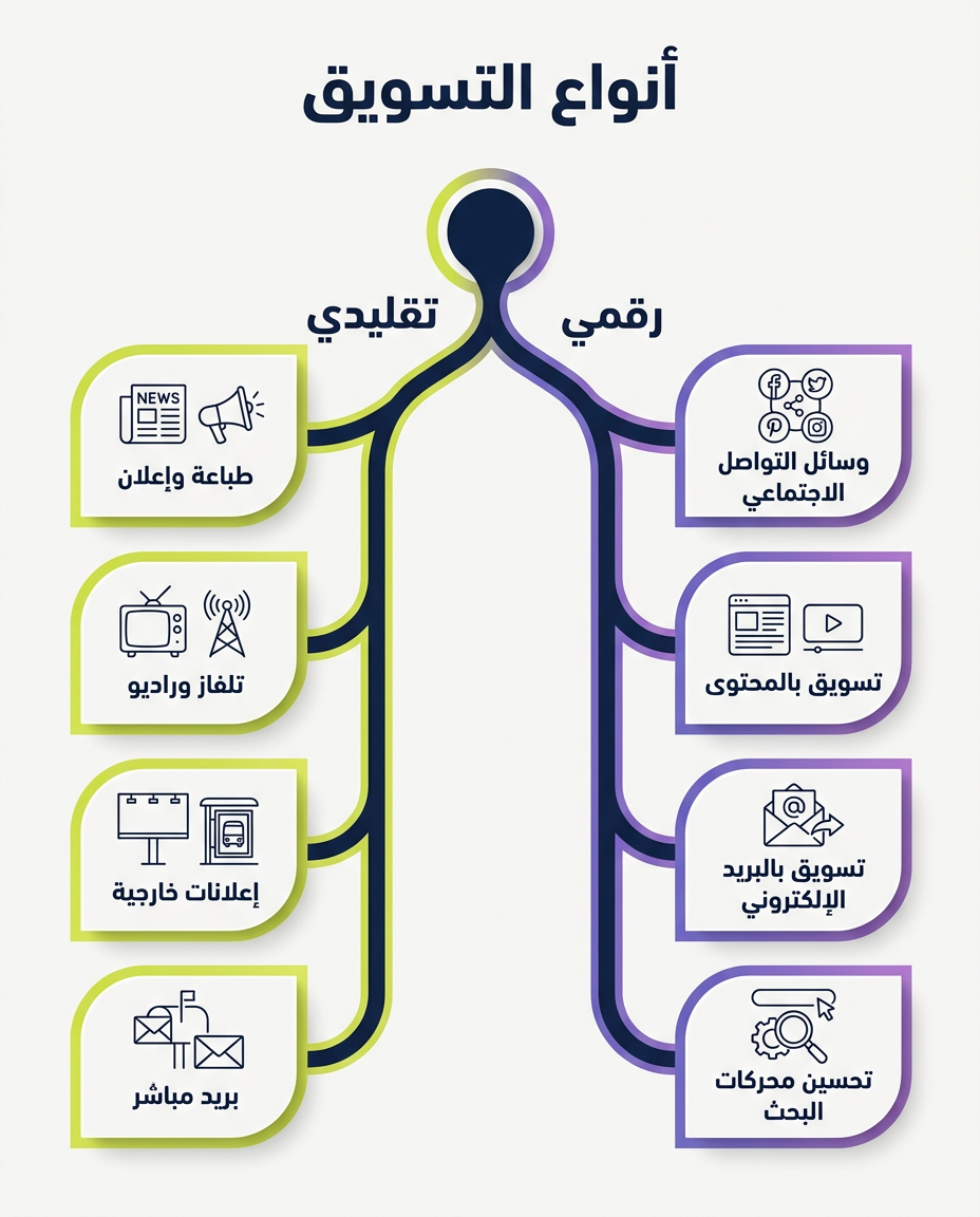 أنواع التسويق الإلكتروني الثمانية