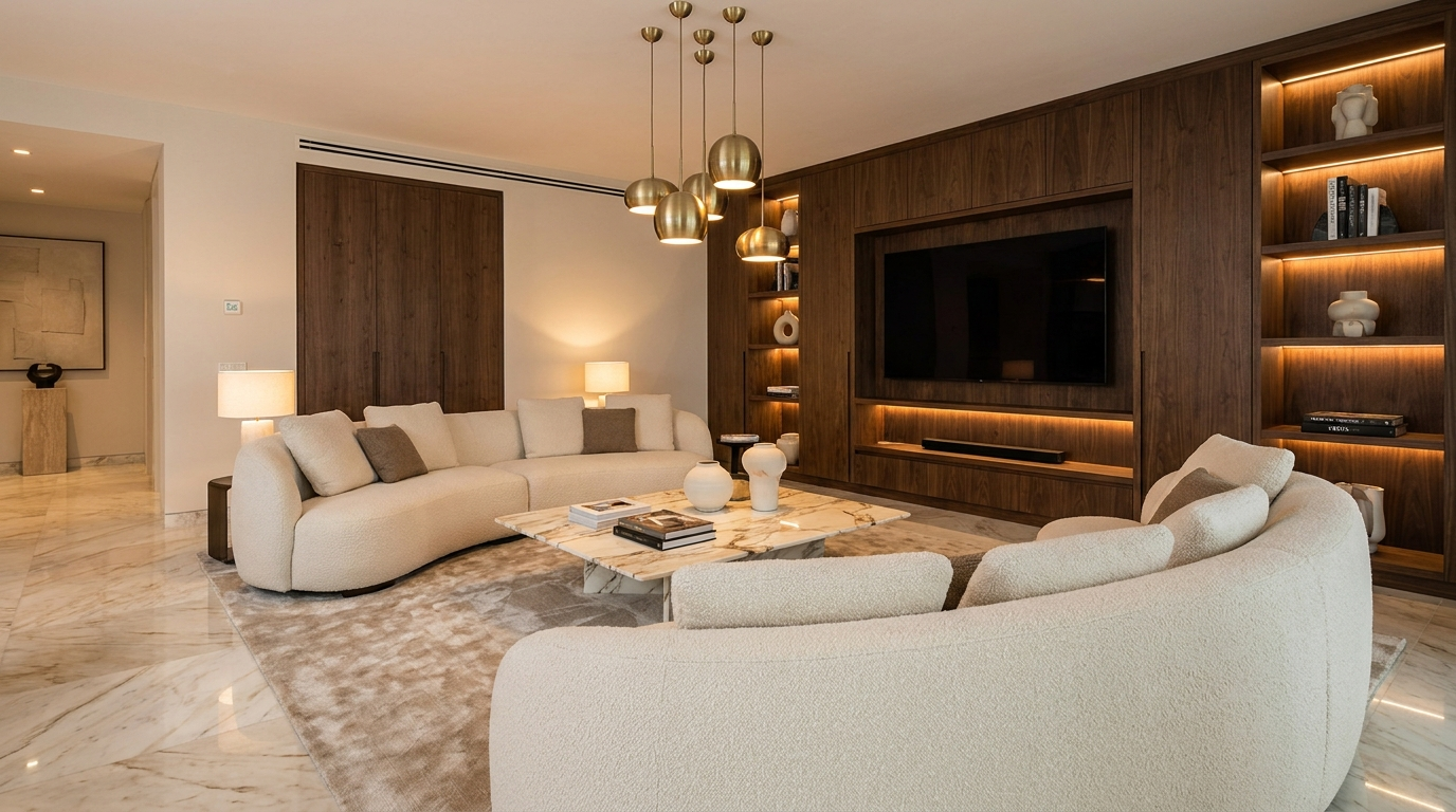 Geleverd luxe woonkamer