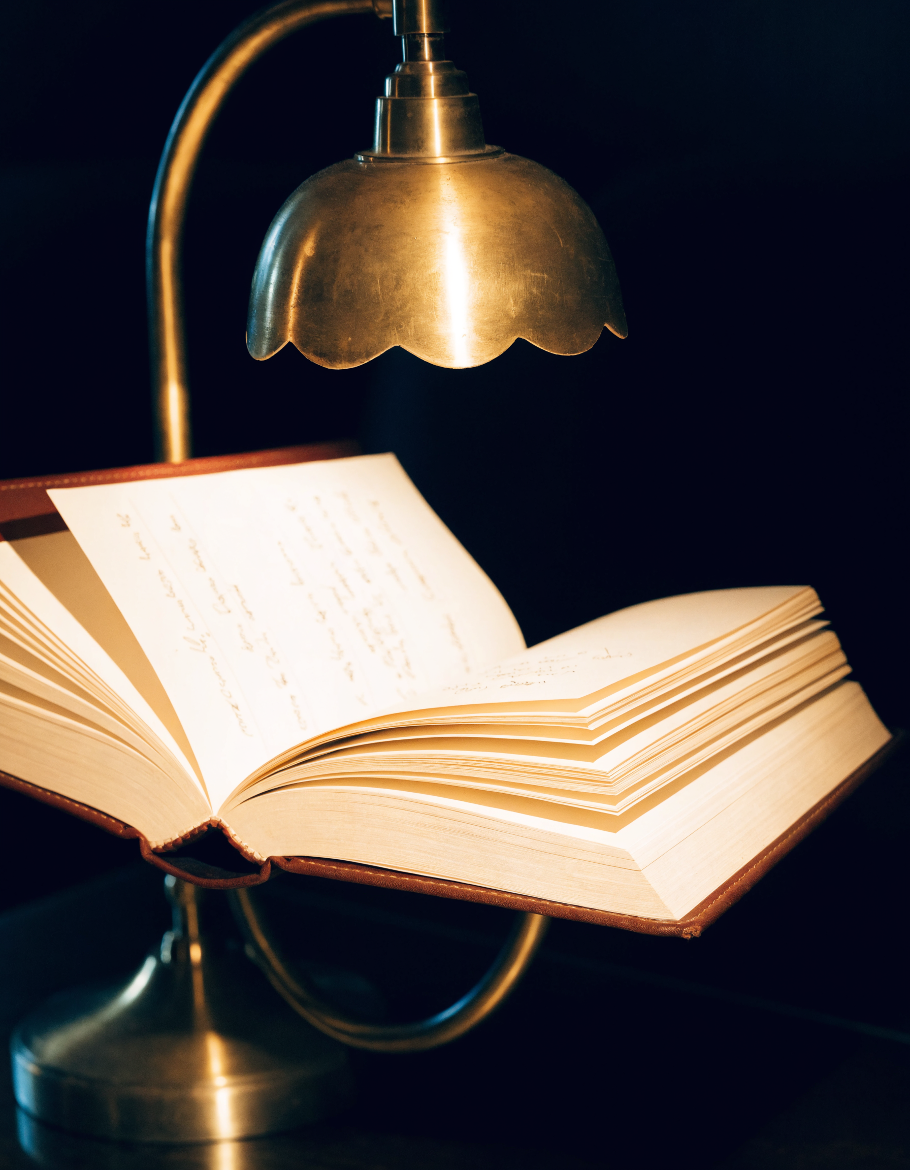 An open reservation book, mostly empty