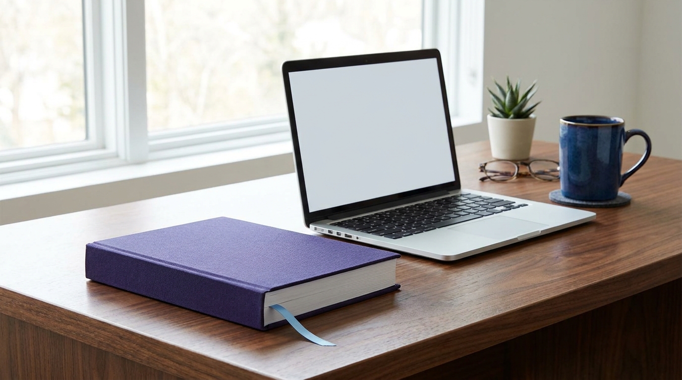 Printed benefits reference report on a desk