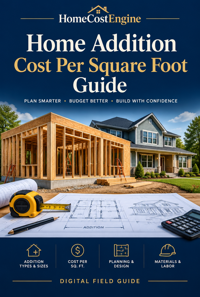 Home Addition Cost Per Square Foot Guide book cover