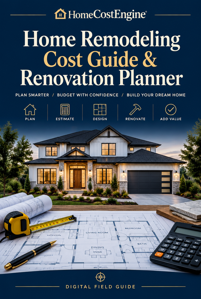 Home Remodeling Cost Guide & Renovation Planner book cover