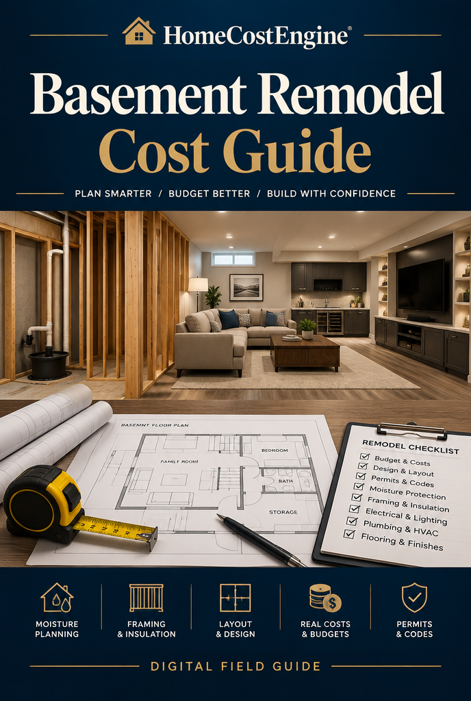 Basement Remodel Cost Guide book cover