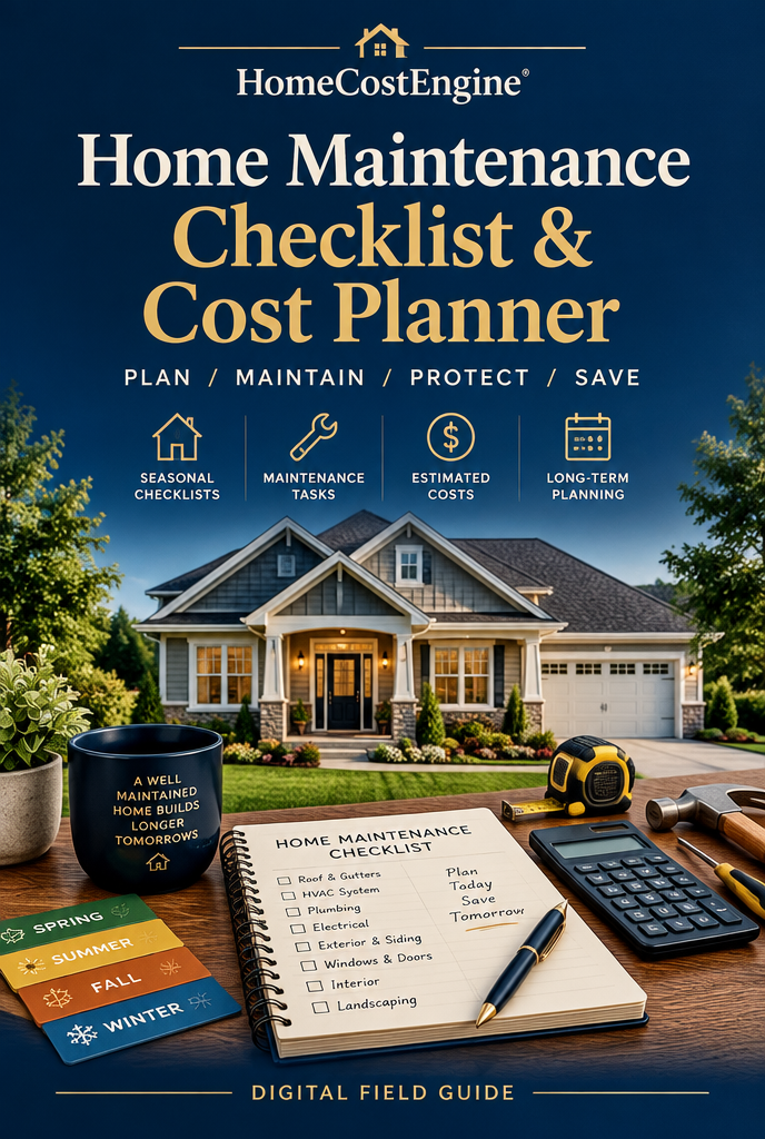 Home Maintenance Checklist & Cost Planner book cover