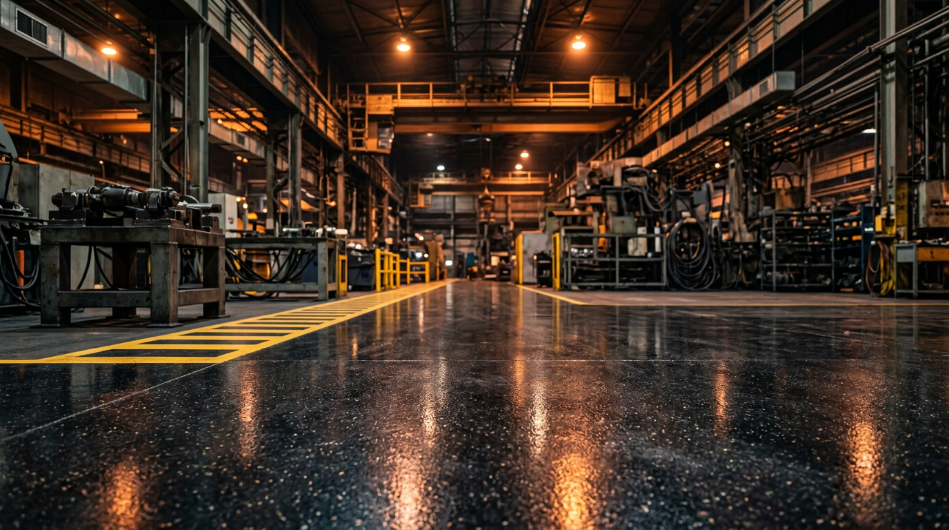 Manufacturing & Industrial Plant floor coating installation