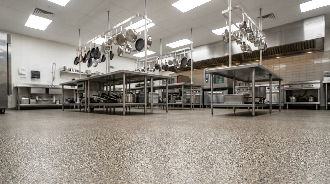 Restaurant & Commercial Kitchen floor coating installation