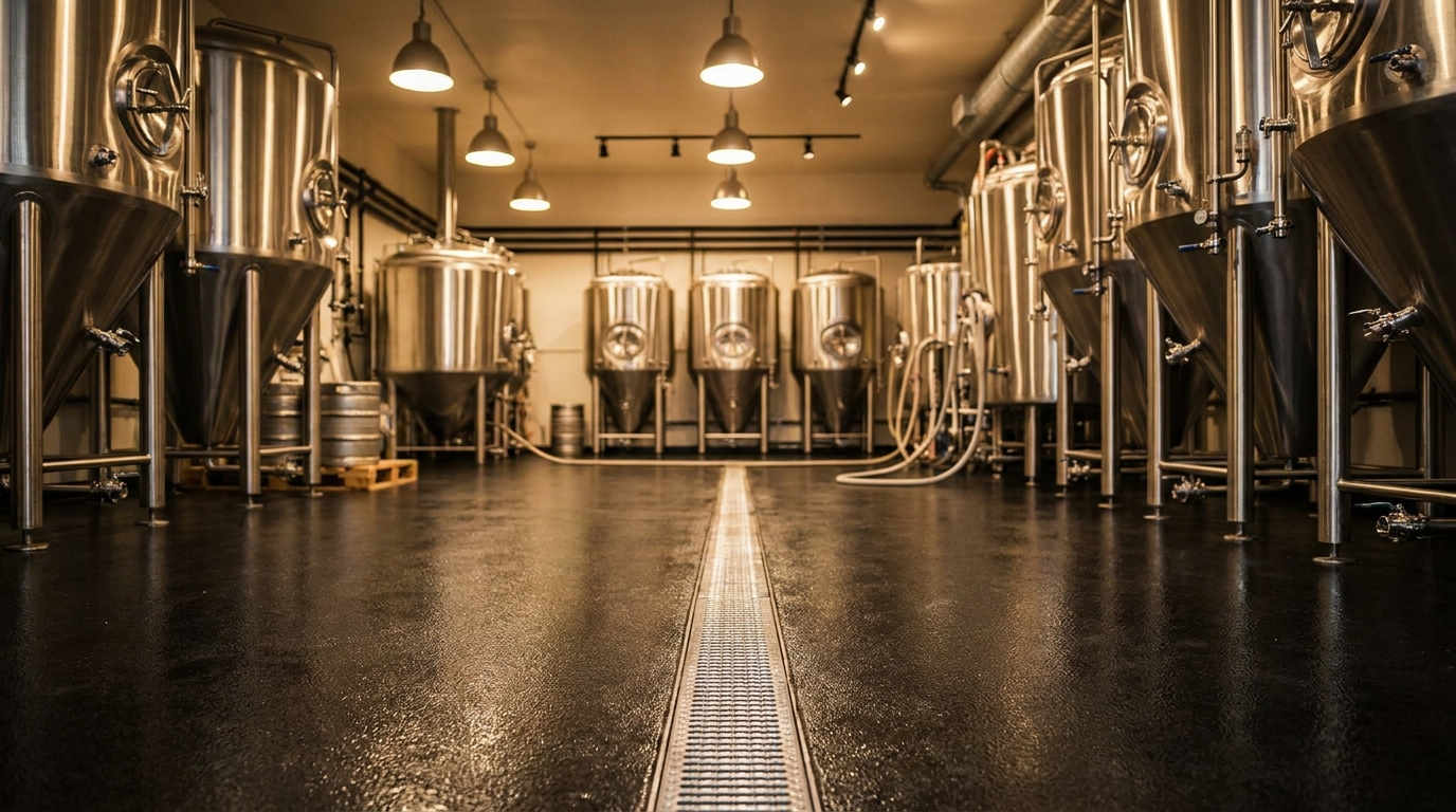 Brewery, Winery & Food/Beverage Facility floor coating installation