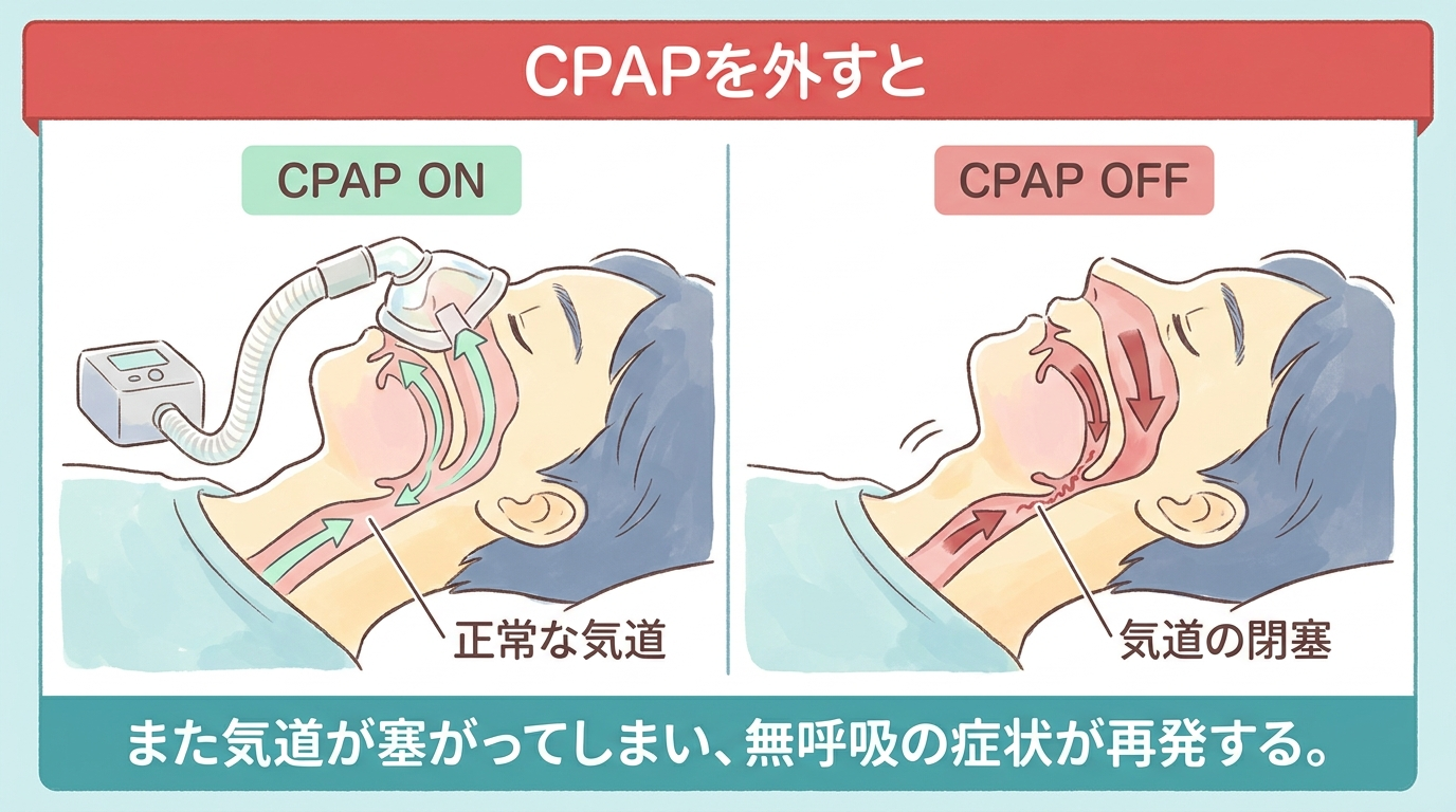 CPAPを外すと