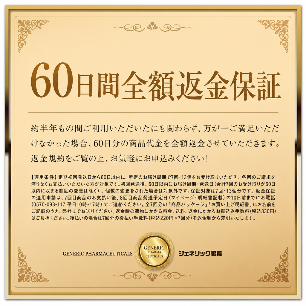 60日間全額返金保証