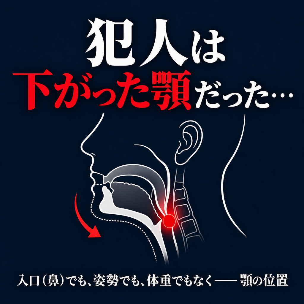犯人は下がった顎だった