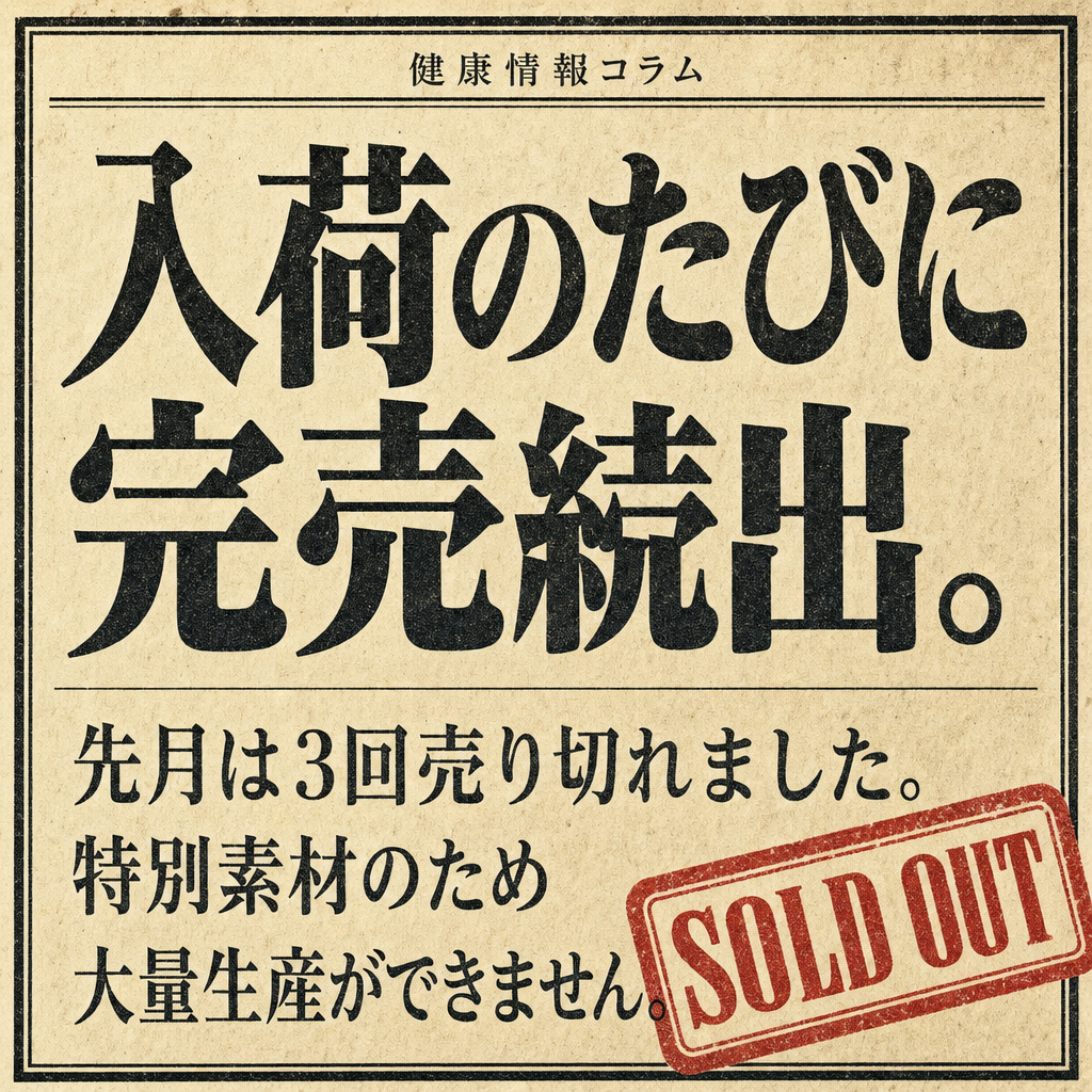 入荷のたびに完売続出