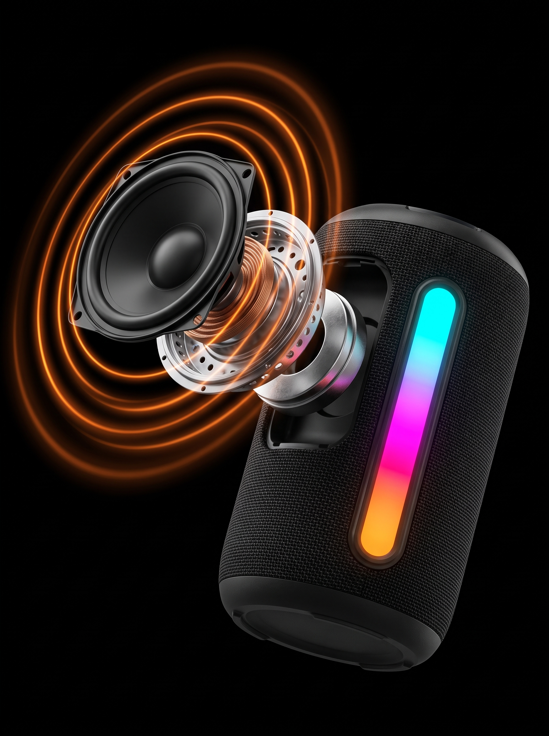 Exploded view of the WAVEX speaker driver