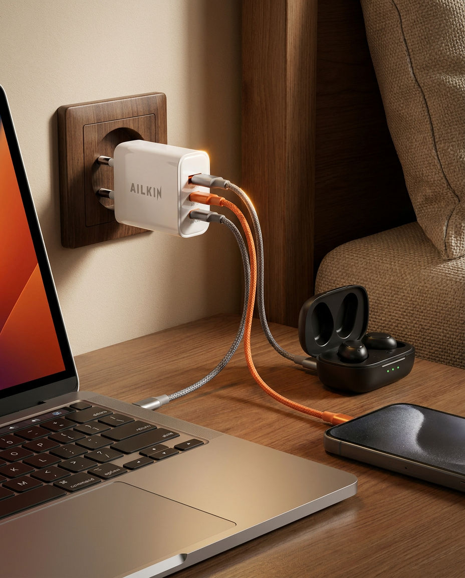 Charging three devices at once