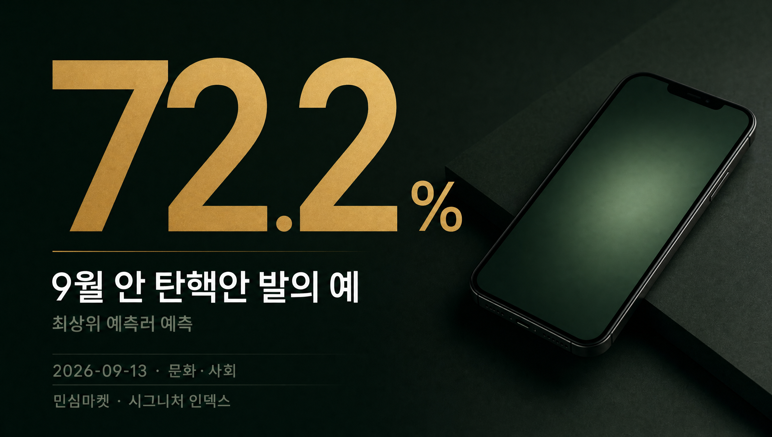 조희대 탄핵안 발의 최상위 예측러 예측 예 72.2%