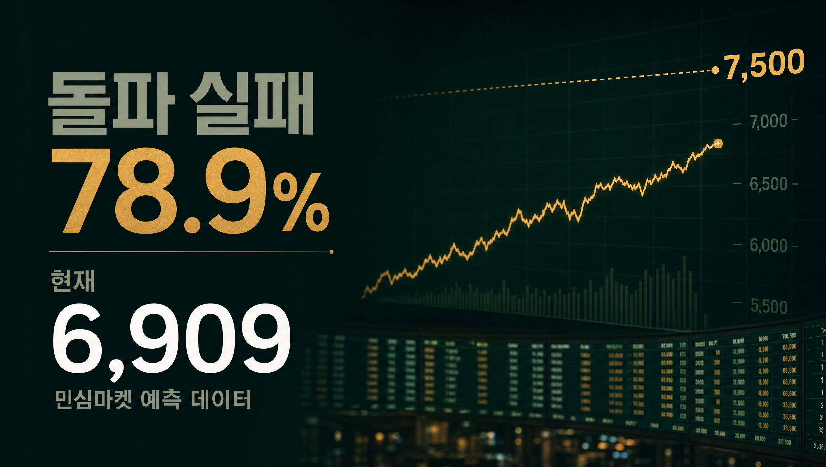 9월 3주 코스피 7500 돌파 전체 참여자 예측 78.9%