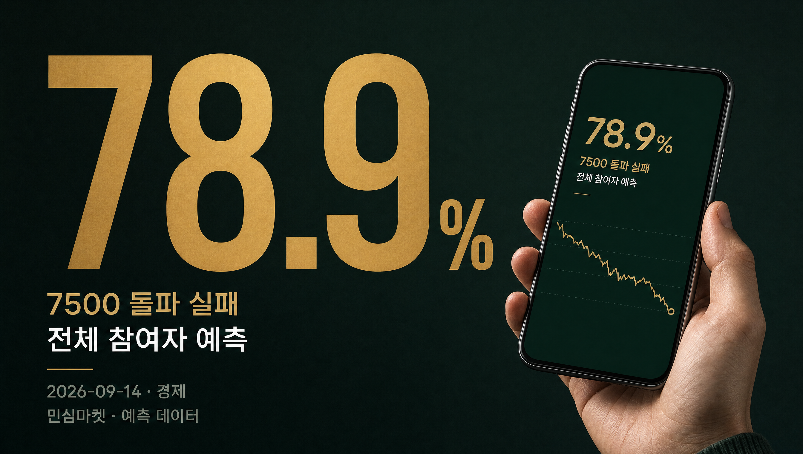 9월 3주 코스피 7500 돌파 현황 예측률 78.9%