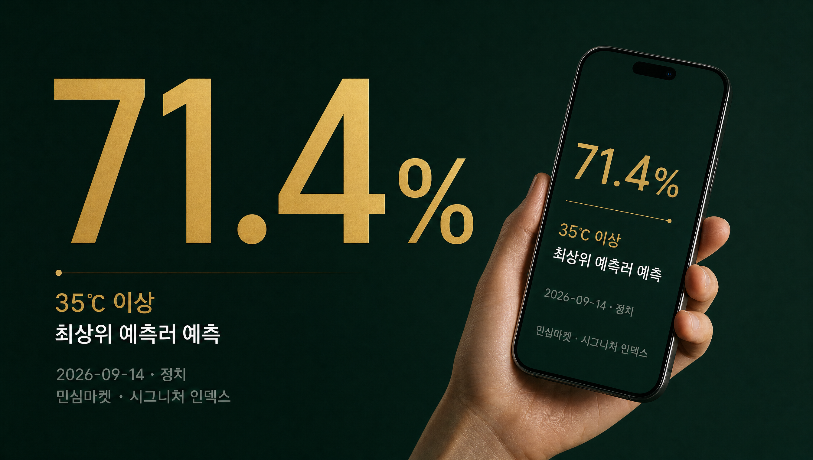이재명 대통령 민심온도 35℃ 현황 예측률 71.4%