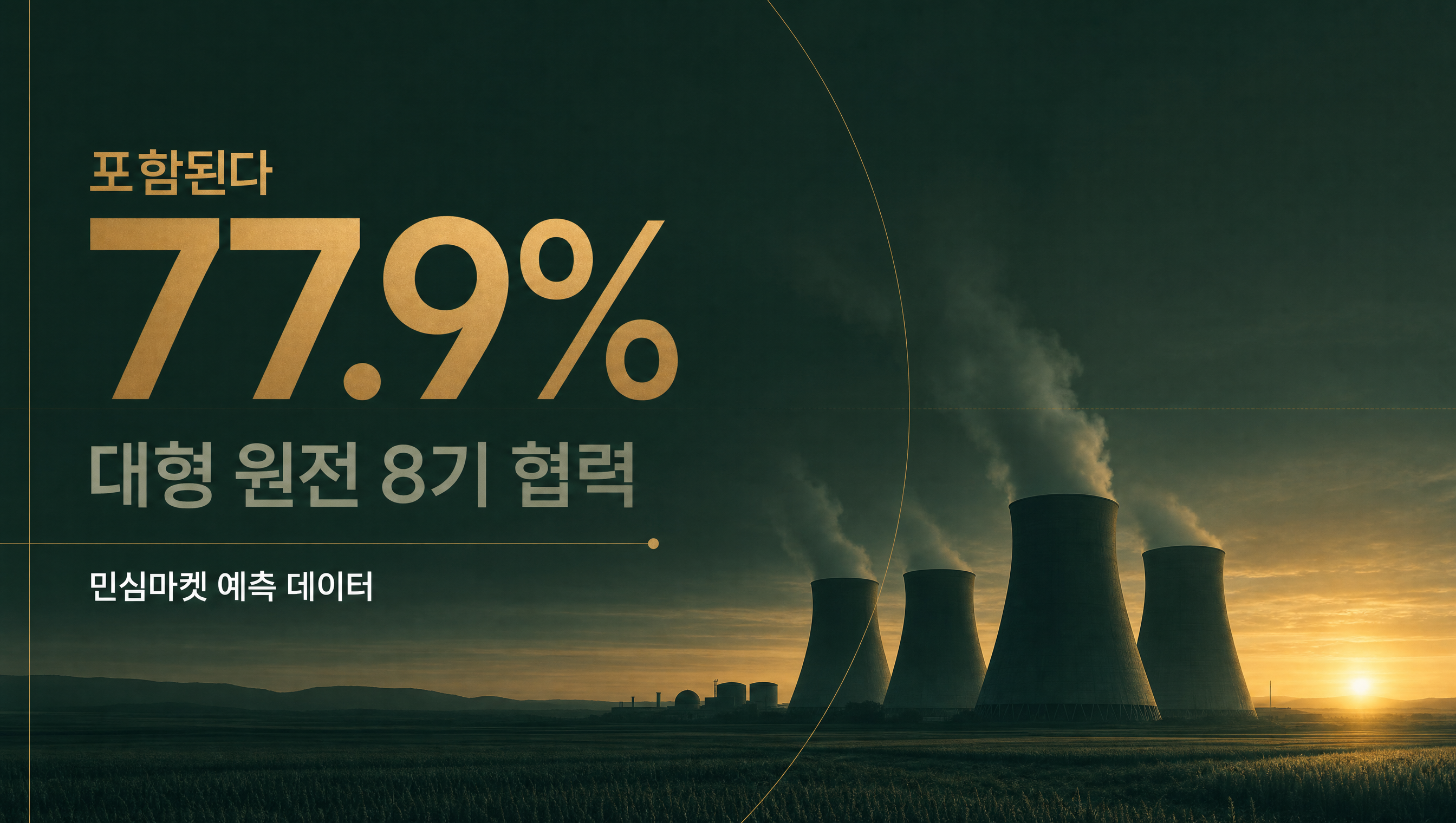 대미투자 공식안 대형 원전 8기 협력 전체 참여자 예측 77.9%