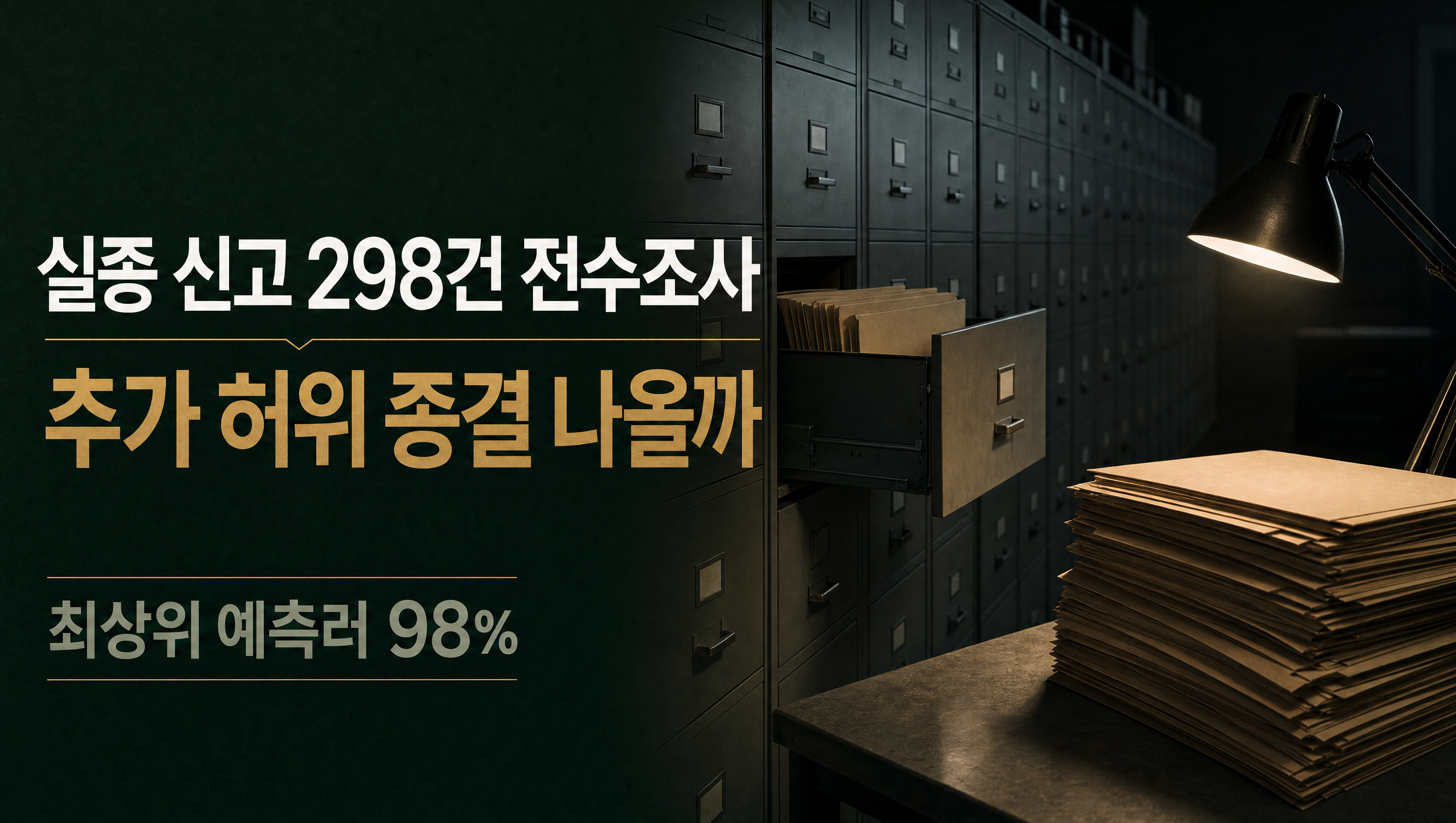 실종 신고 298건 전수조사 훅 썸네일