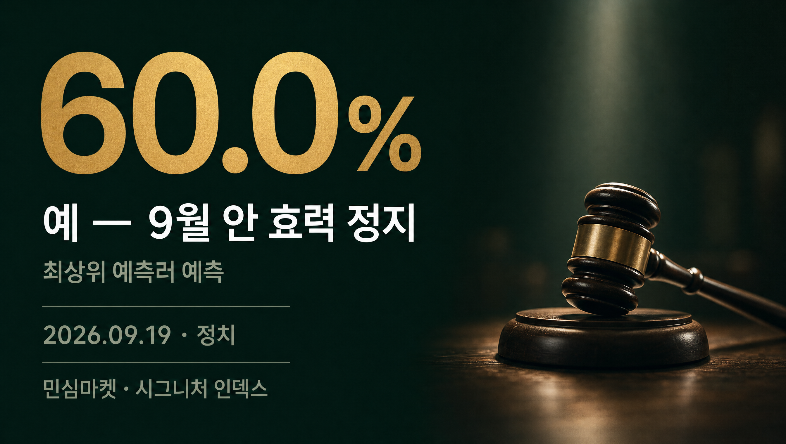 진종오 당원권 정지 예 60.0% 현황 예측률 카드