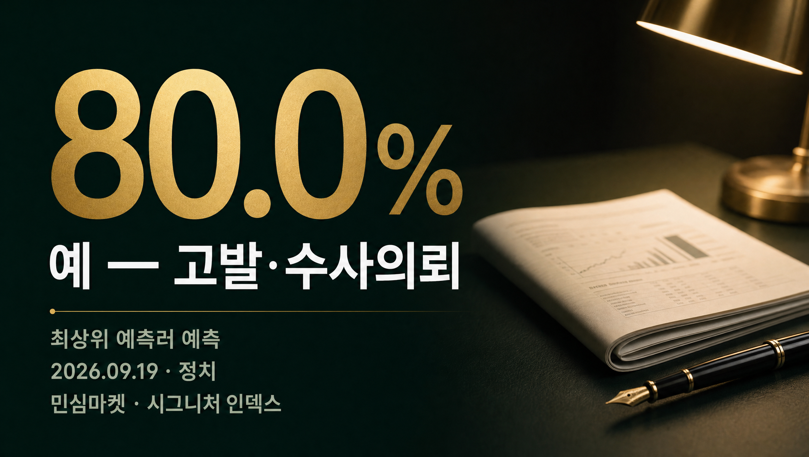 시사타파 이종원 고발 예 80.0% 현황 예측률 카드