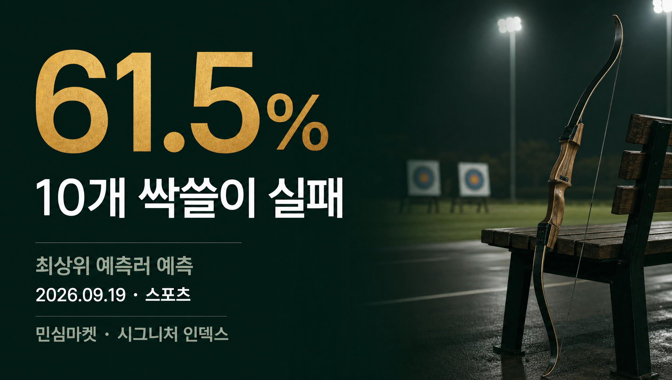 아시안게임 양궁 10개 싹쓸이 실패 61.5% 현황 예측률 카드
