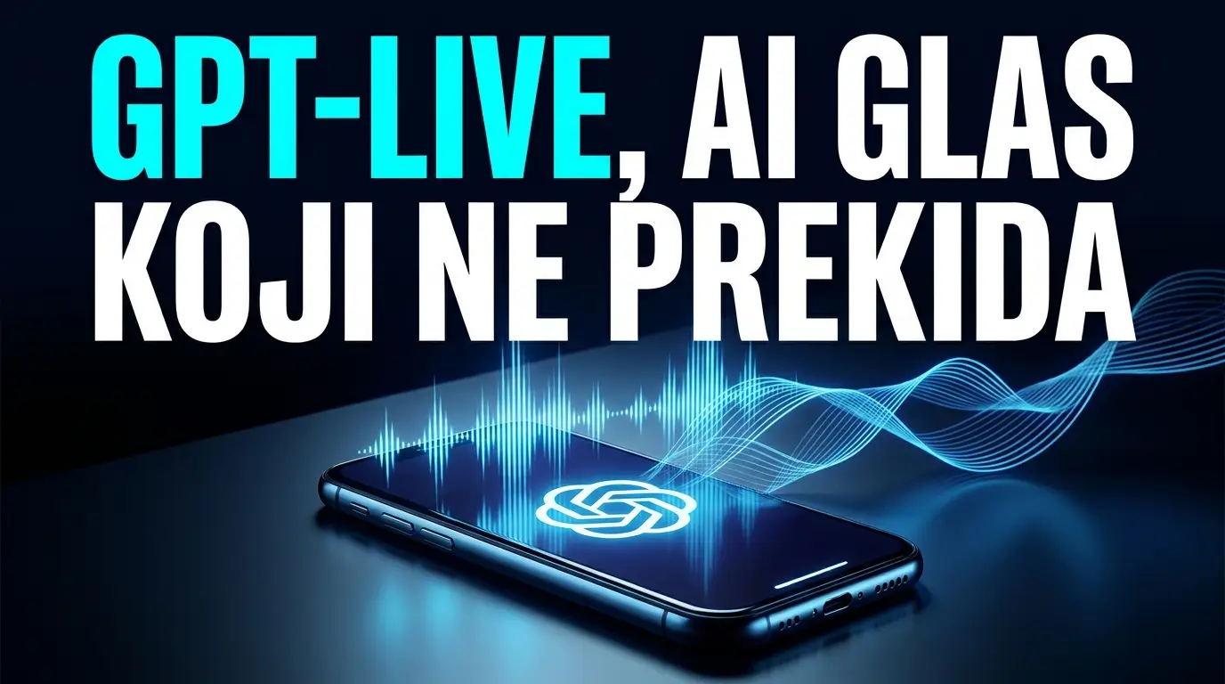 Naslovna ilustracija: GPT-Live, novi glasovni režim ChatGPT-a, telefon sa zvučnim talasima