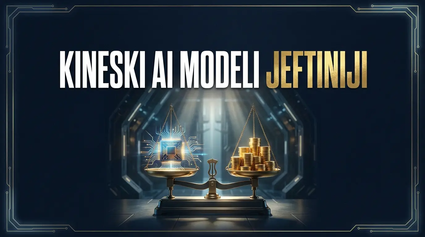 Grafikon poređenja cijena kineskih i američkih AI modela, ilustracija Goldman Sachs analize troškova.
