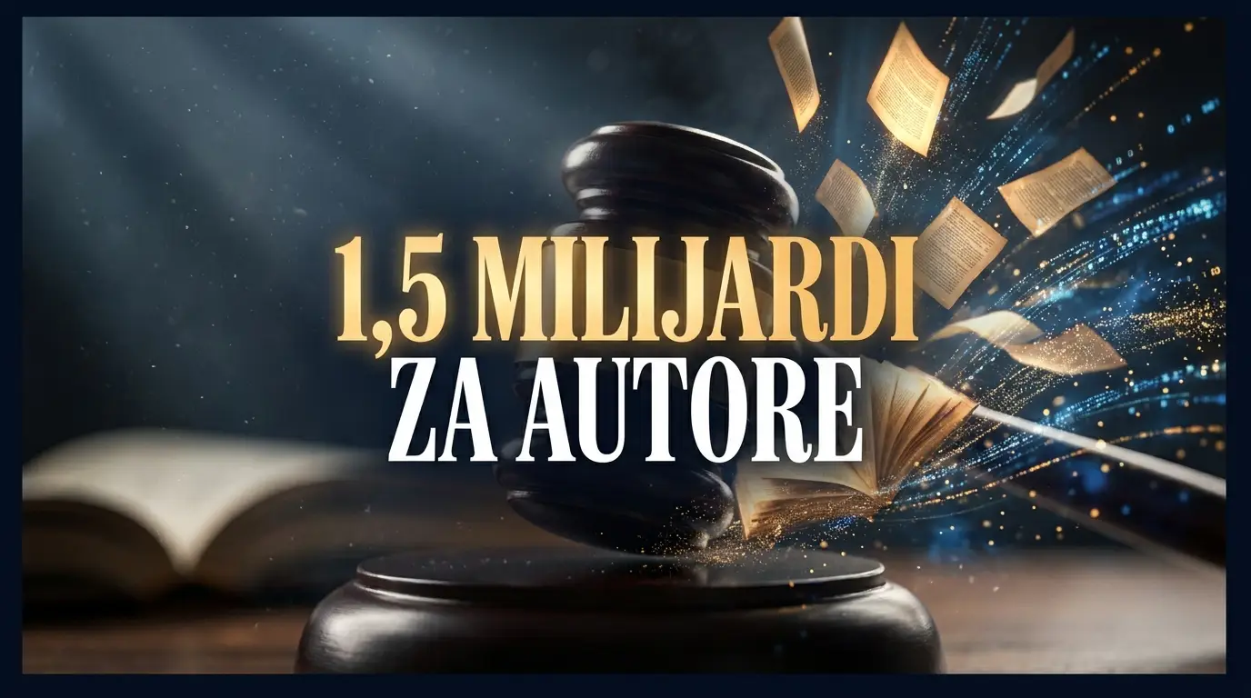 Sudijski čekić i knjige koje se pretvaraju u podatke, nagodba Anthropica sa autorima od 1,5 milijardi dolara.
