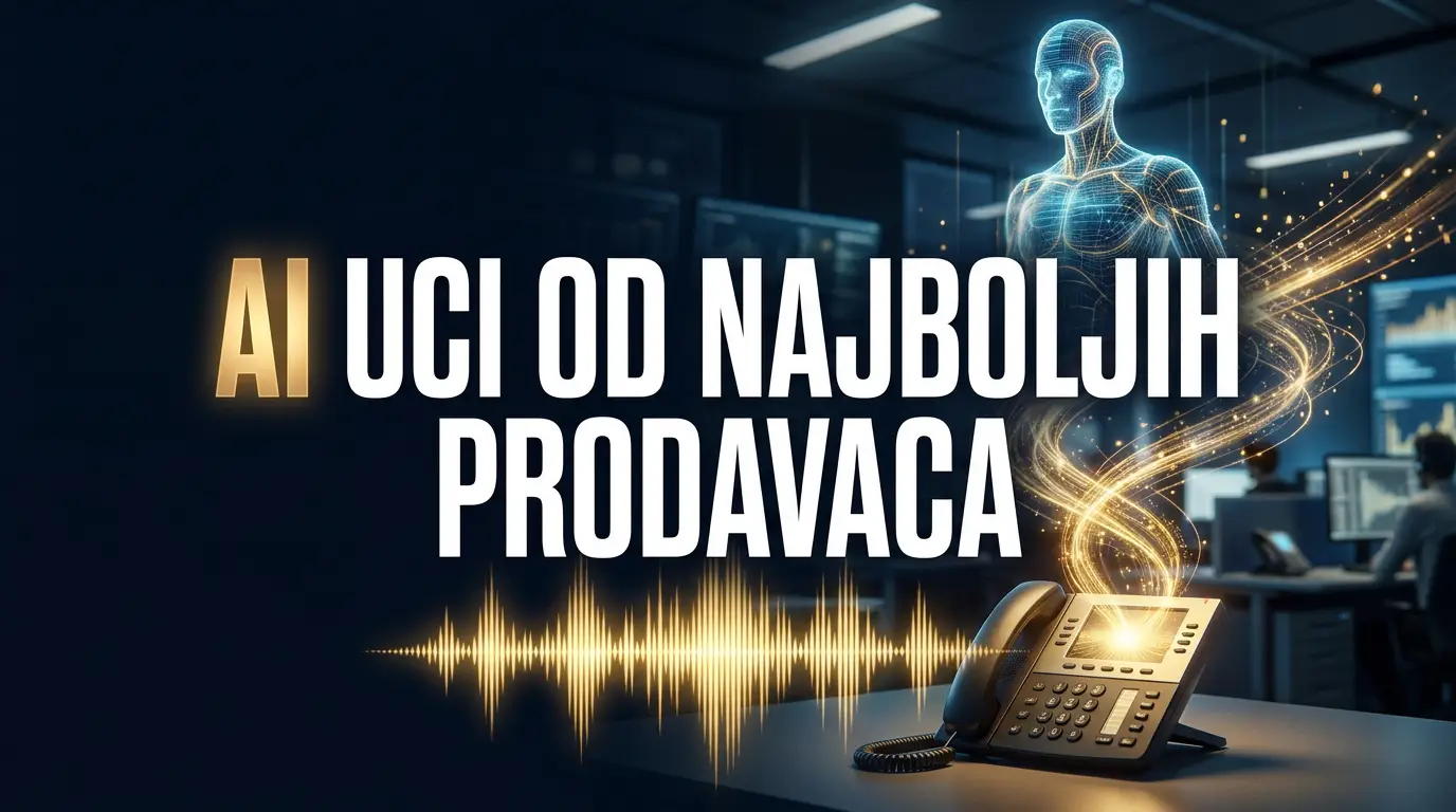 Poster o AI agentima za prodaju koji uče iz snimaka razgovora sa kupcima