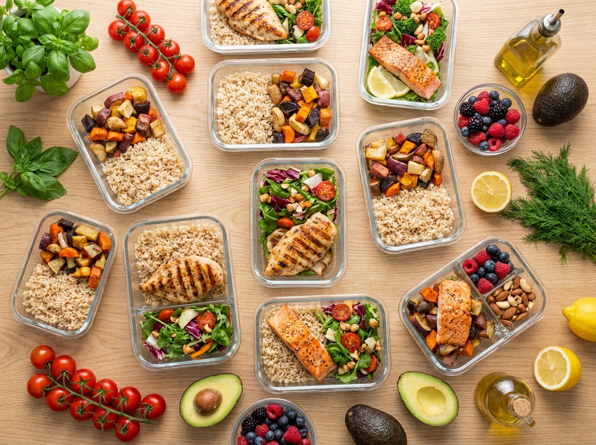 Healthy meal-prep containers
