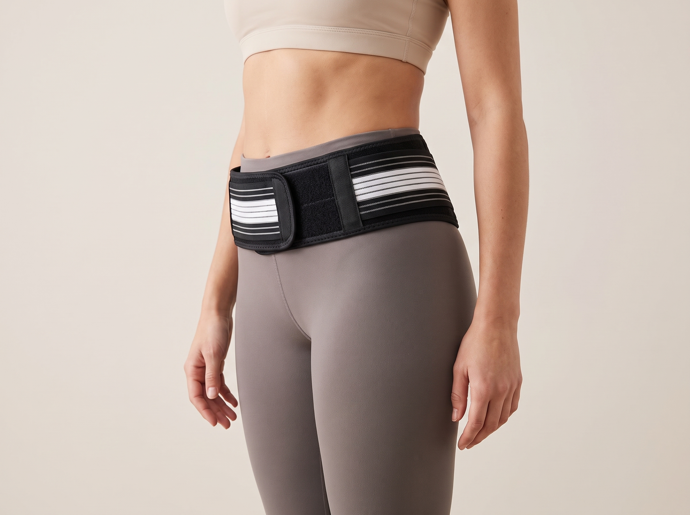 The SI belt worn low and staying in place
