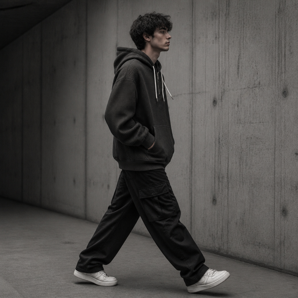 Oversized, dropped shoulder