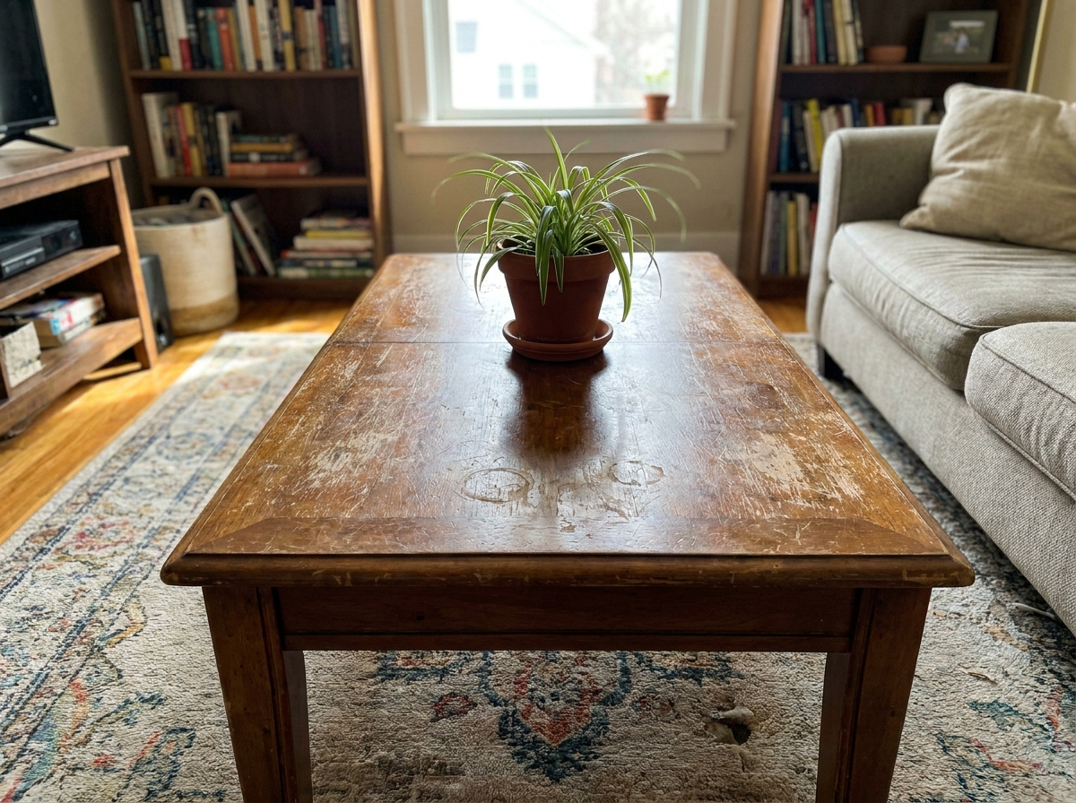 Mesa auxiliar de madera