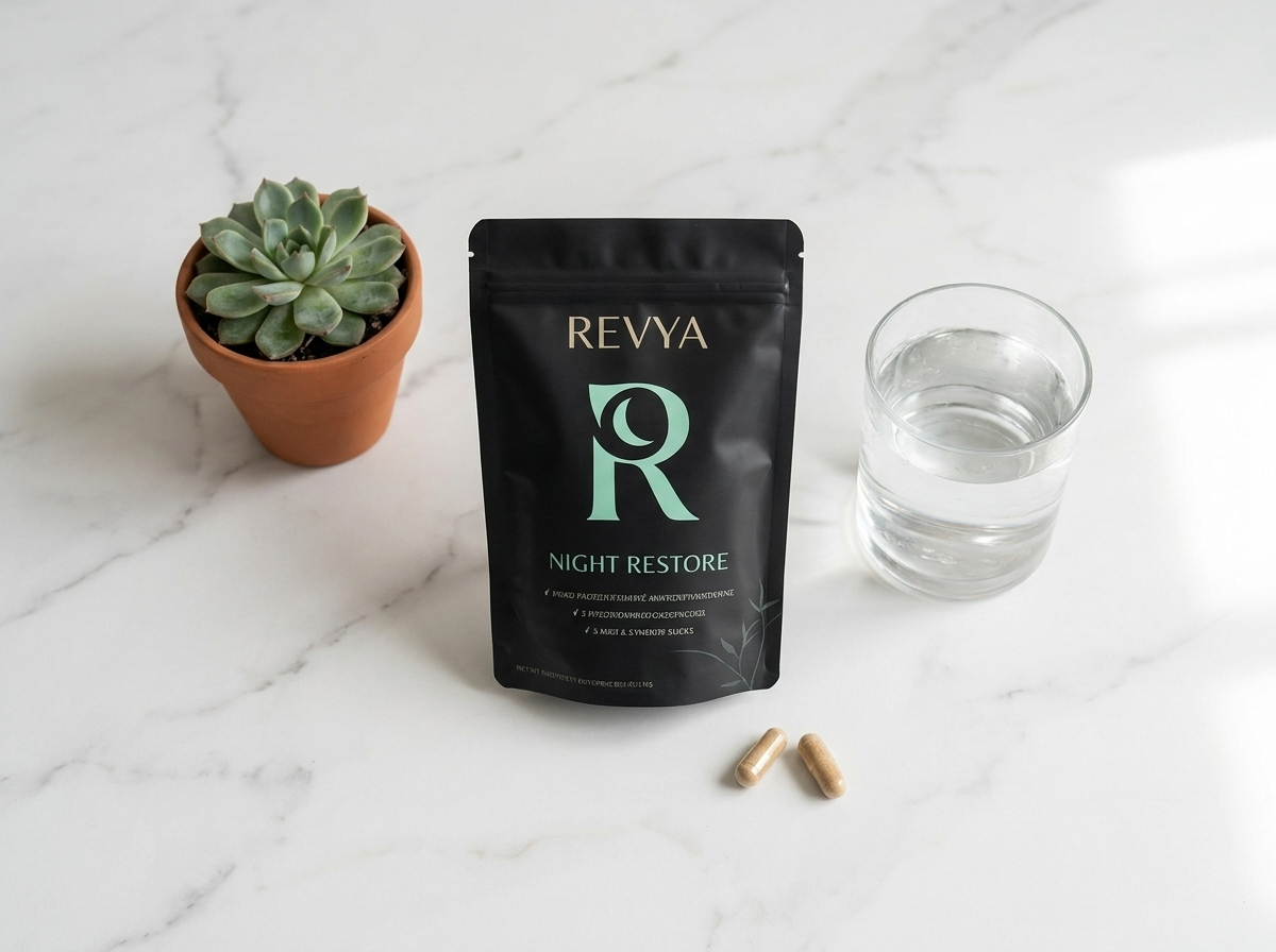Revya Night Restore wellness shelf