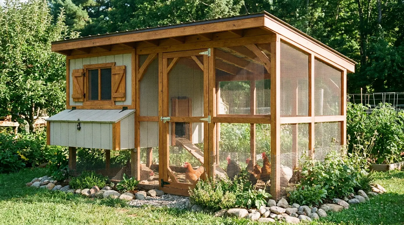 Secured predator-proof coop
