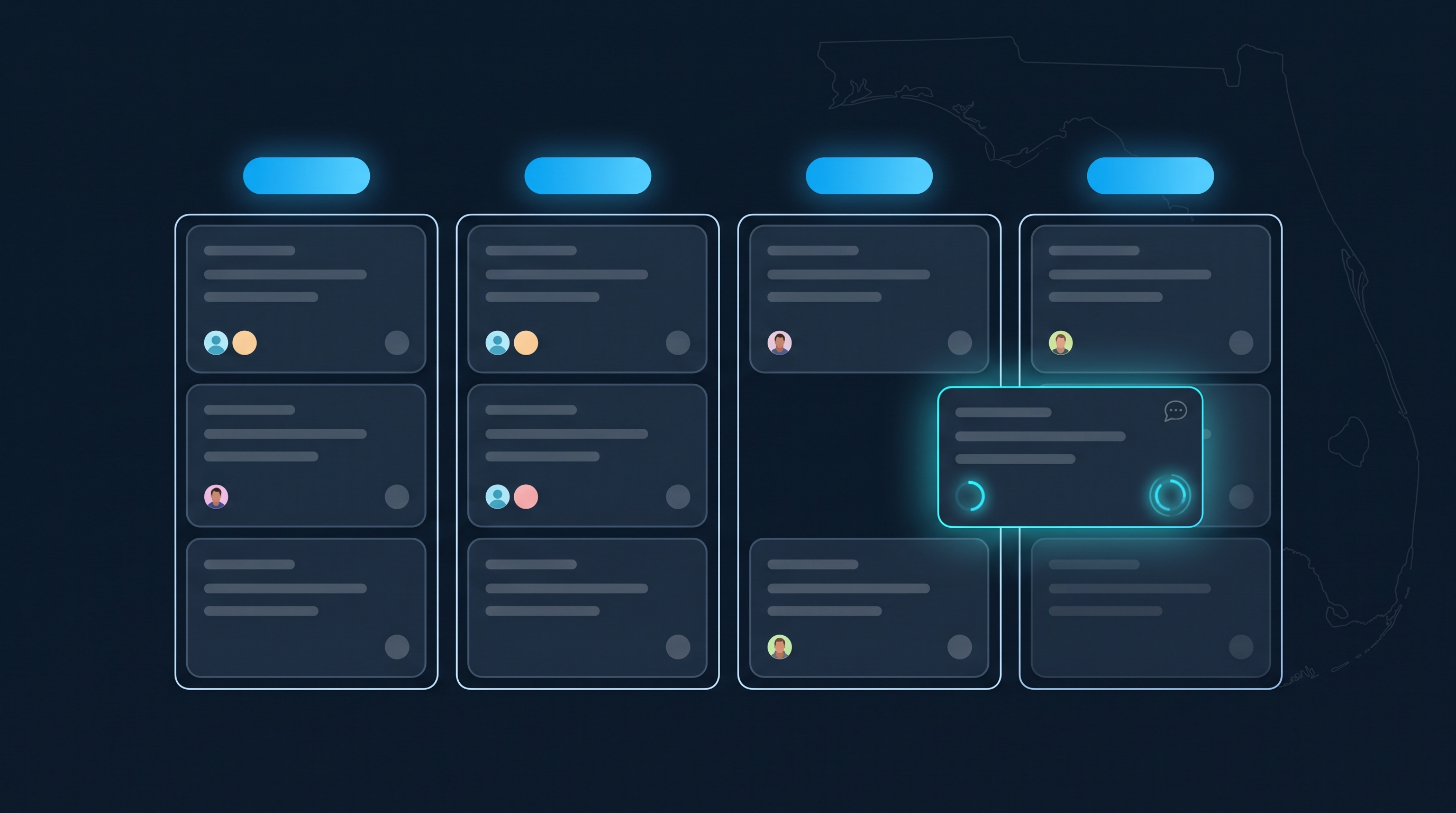 Custom CRM builds Long Island dashboard example