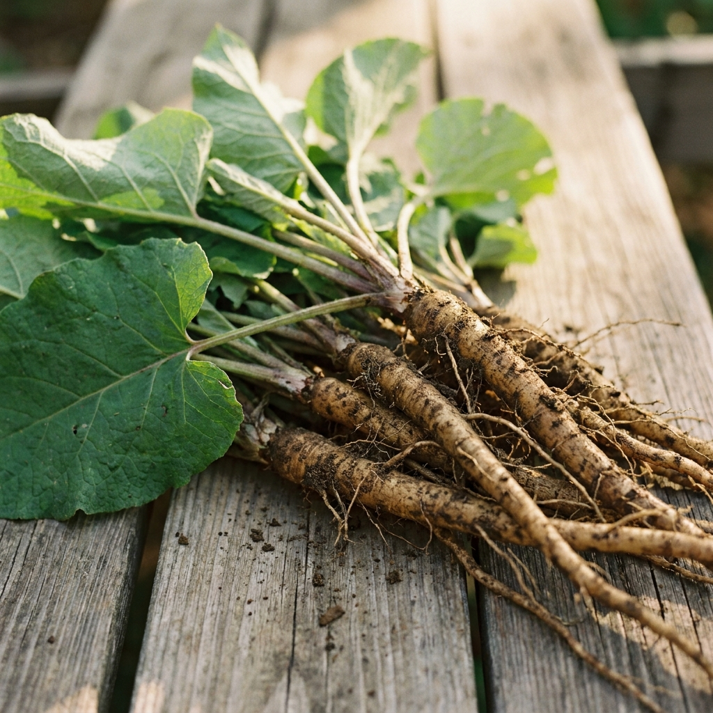 Fresh burdock roots
