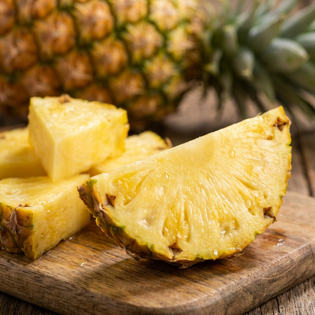 Fresh pineapple, natural source of bromelain