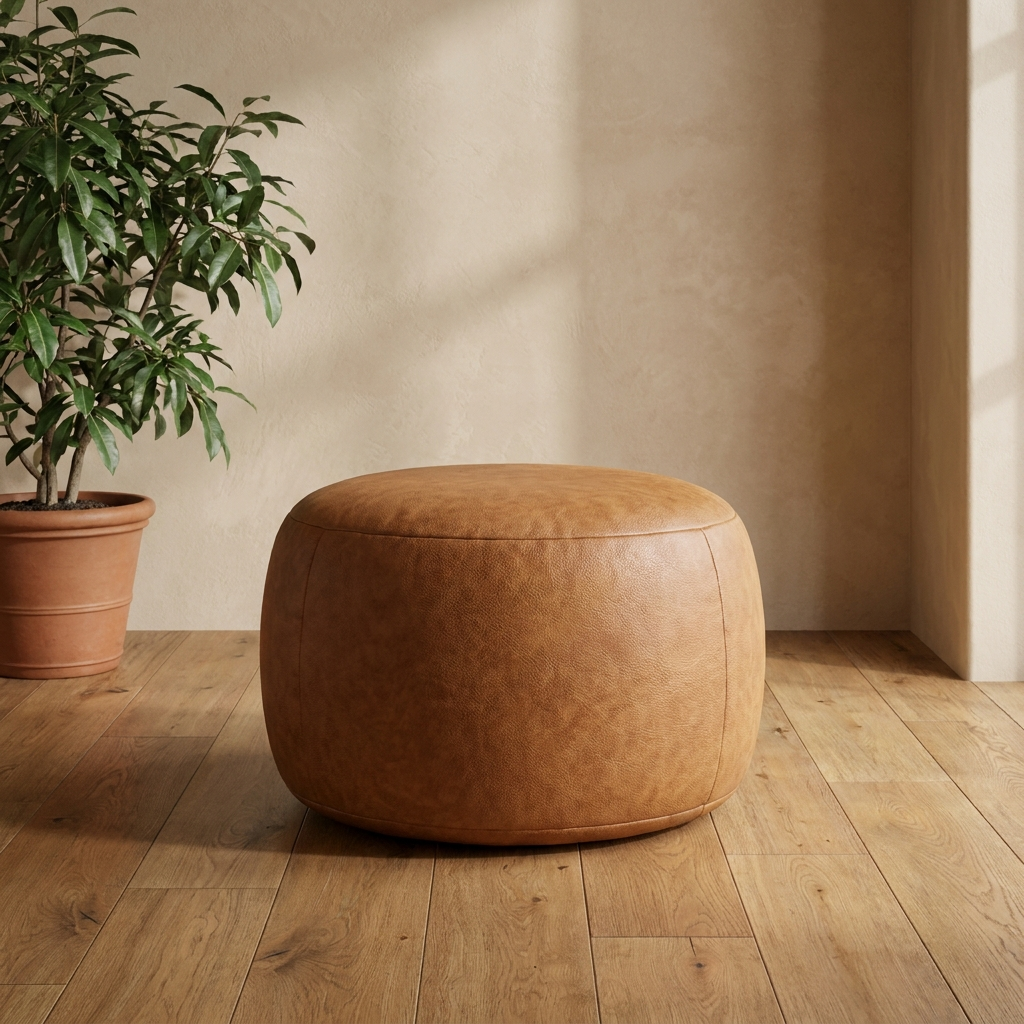 Pouf rond velours côtelé Lounge Pug
