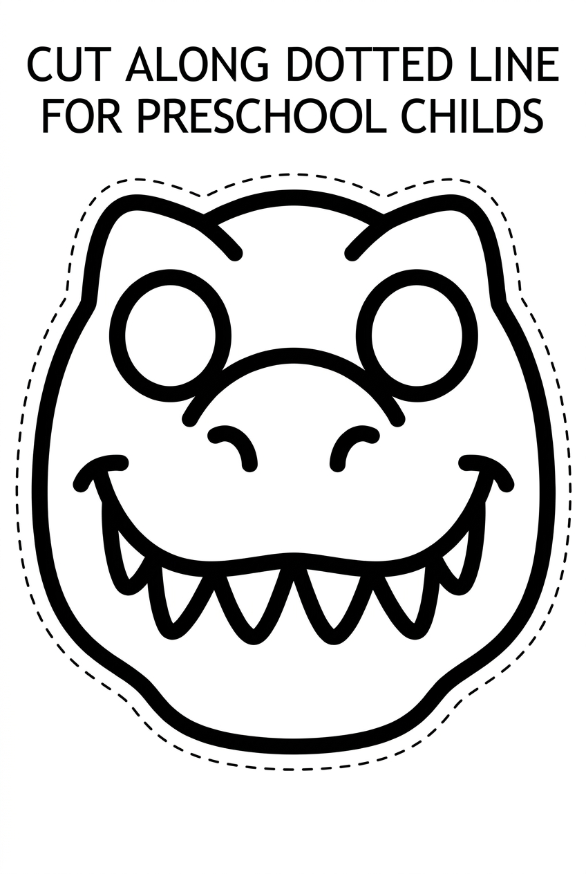 T-Rex Dinosaur Mask Printable
