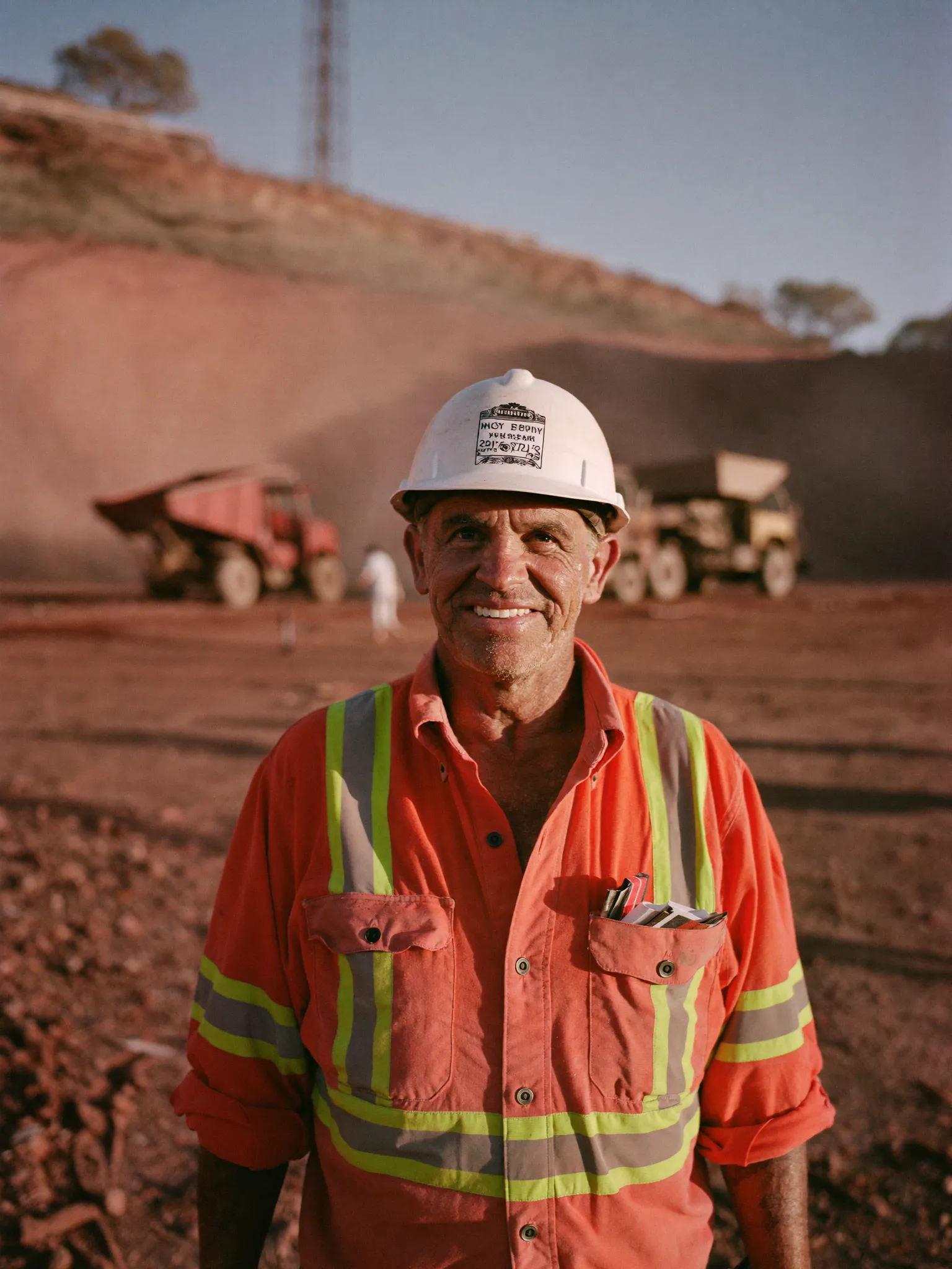 Mine worker at an outback Pilbara site
