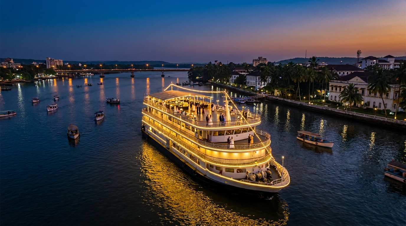 Goa casino night cruise on Mandovi river