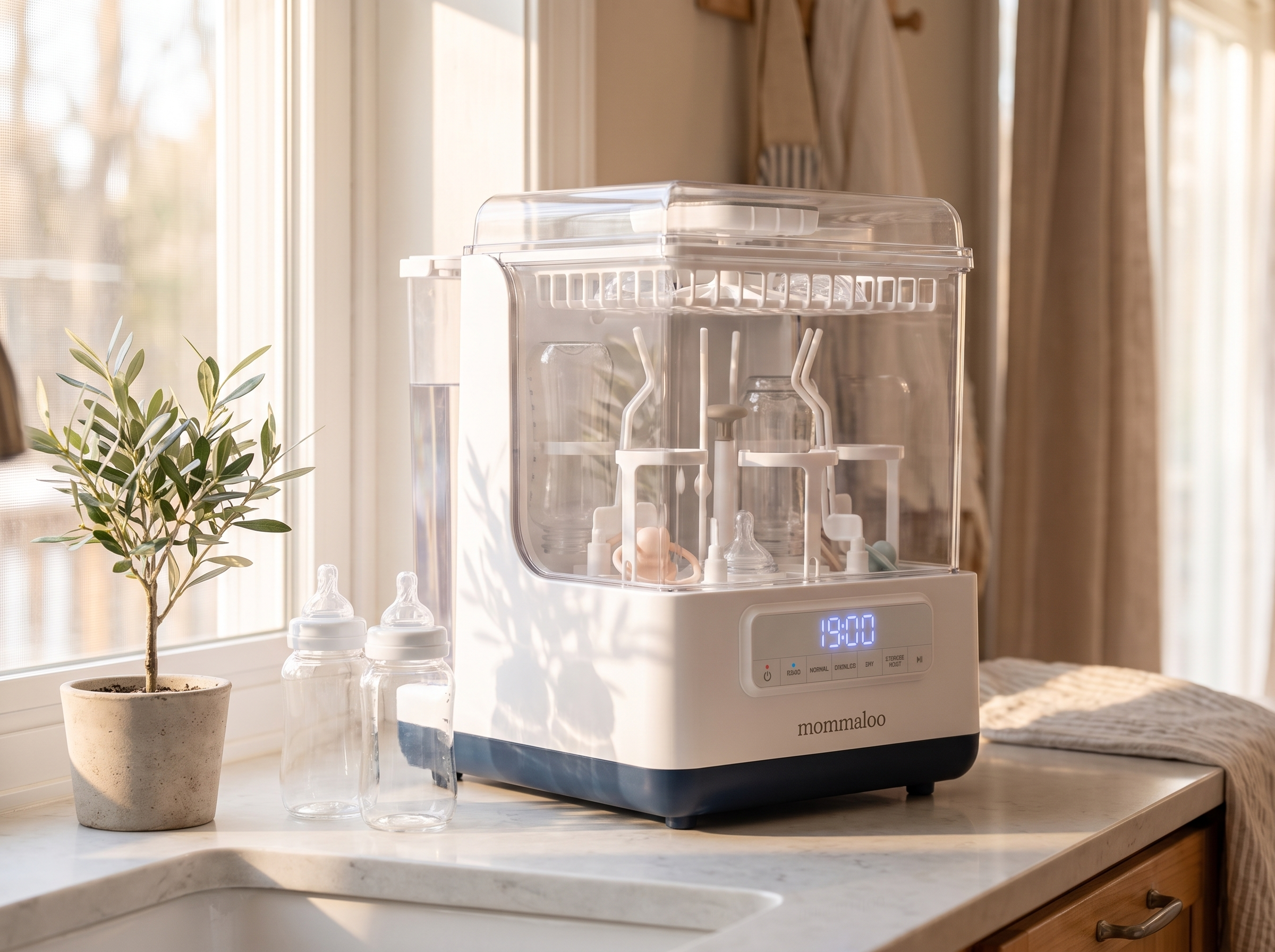 Mommaloo Bottle Washer that filters your water