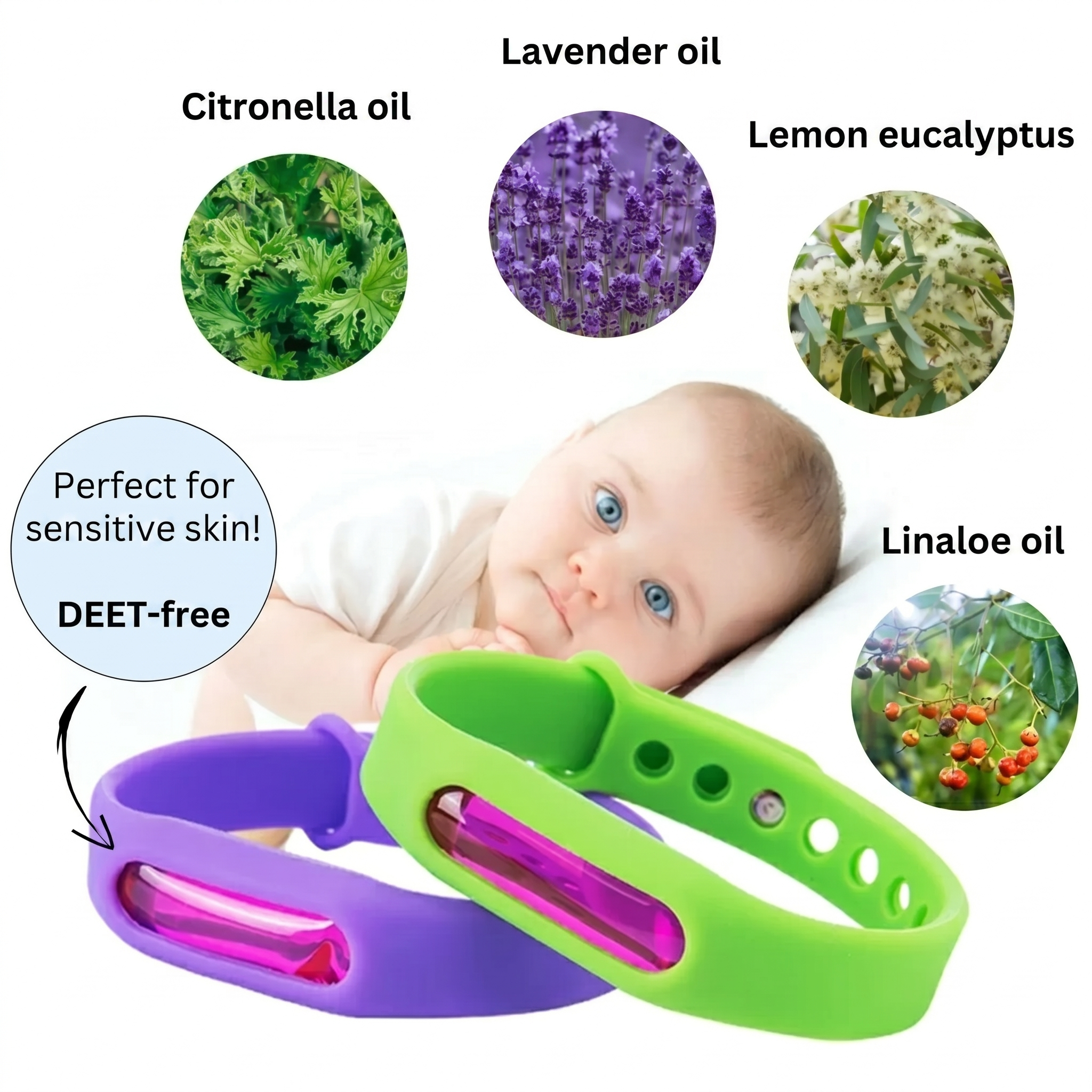 Natural oils, DEET-free, perfect for sensitive skin