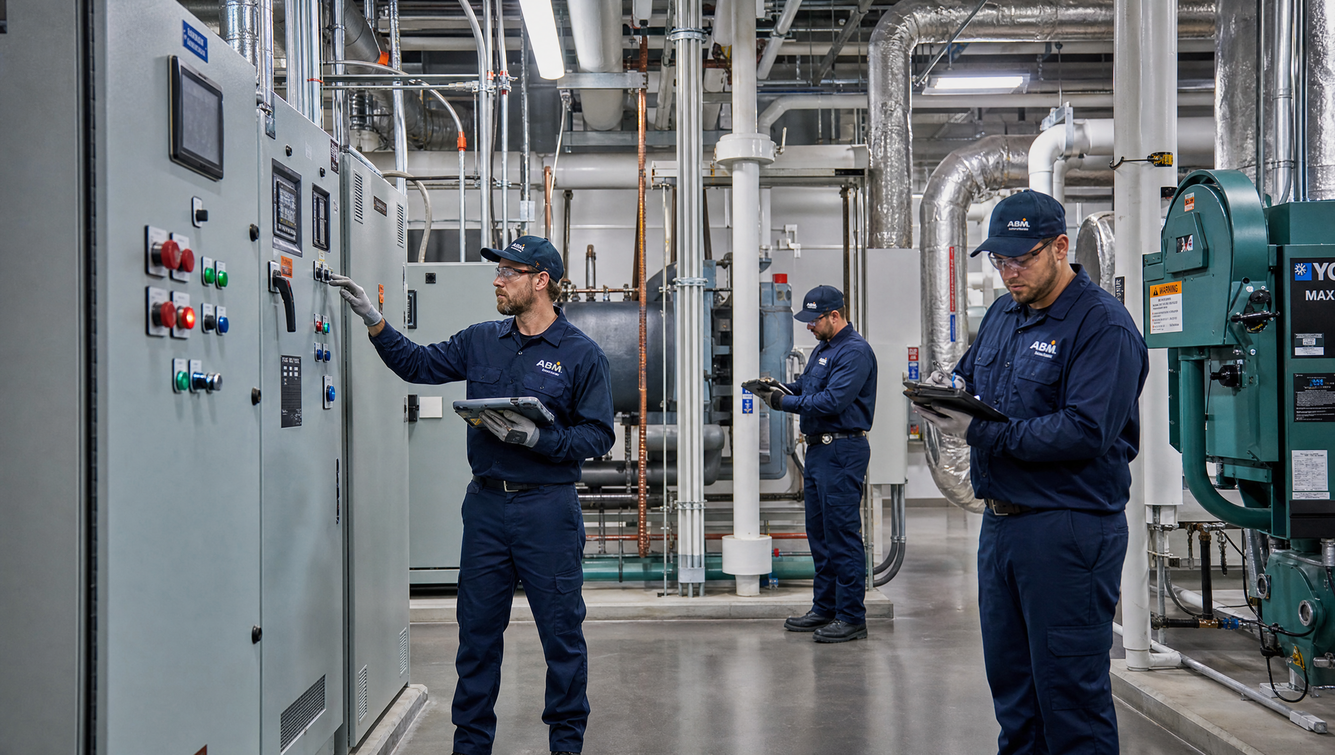 CEG maintenance team conducting building systems inspection