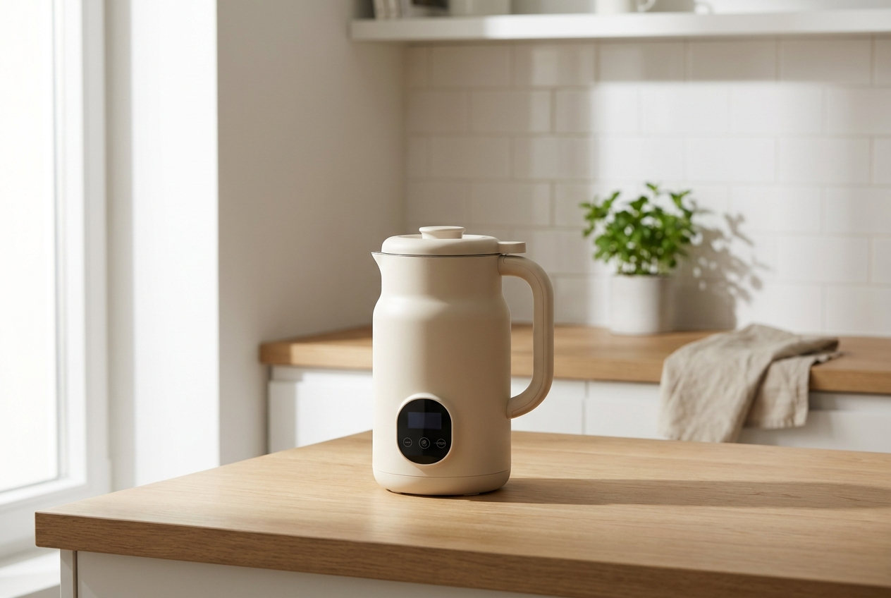 Vitamixia seul sur plan de travail bois