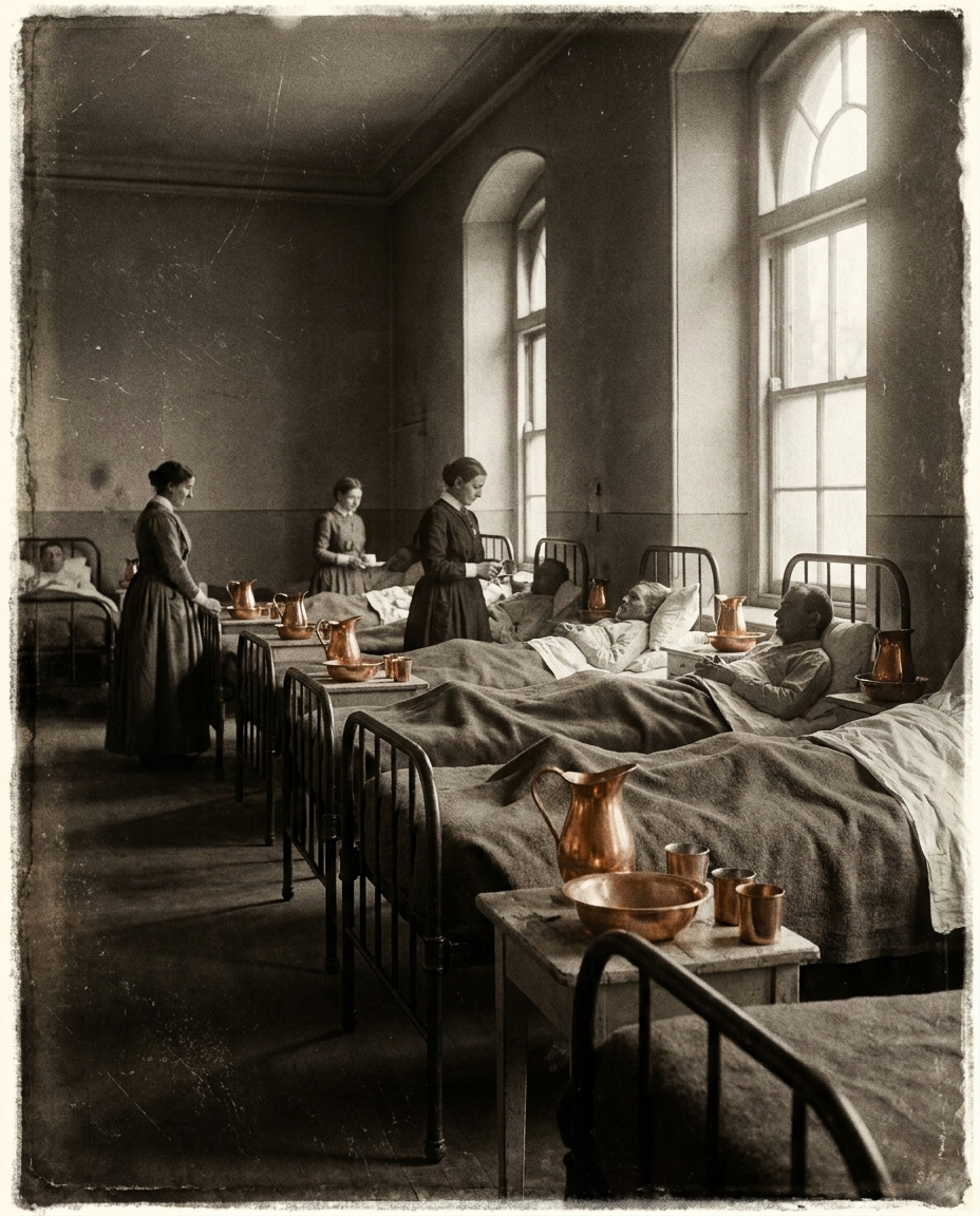 Hospitals ran on copper, until it couldn't be patented.